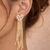 crystal heart tassel drops