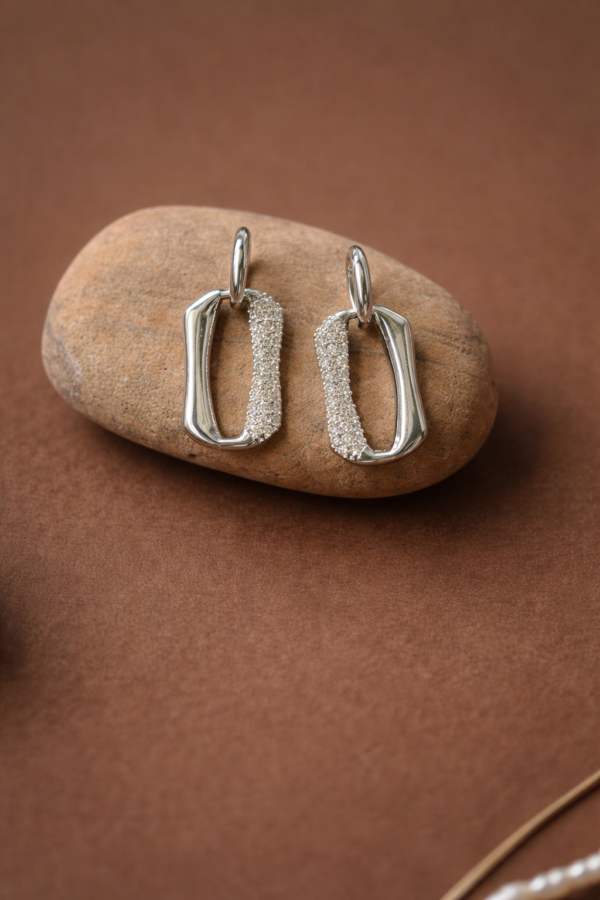 crystal bow drop earrings
