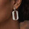 crystal bow drop earrings