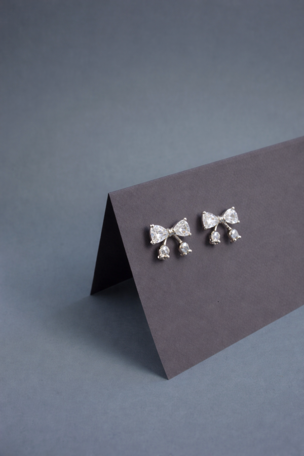 petite crystal bow studs