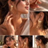 liquid heart drop studs