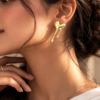 liquid heart drop studs
