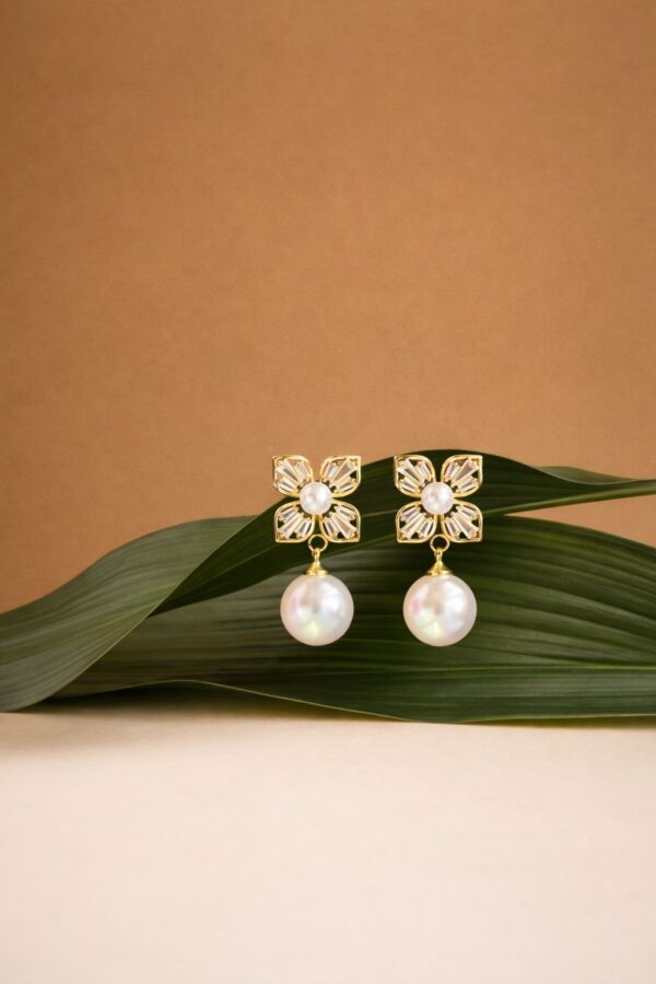 Pearl Bloom Drop Earrings