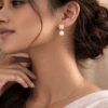 pearl bloom drop earrings