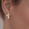 lumifold crystal ribbon earrings – korean style anti tarnish daily wear studs