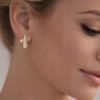 lumifold crystal ribbon earrings – korean style anti tarnish daily wear studs